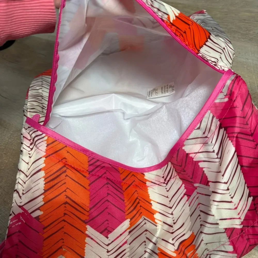 BNWT Thirty One Cinch Sac in Feathered Chevron Drawstring Backpack